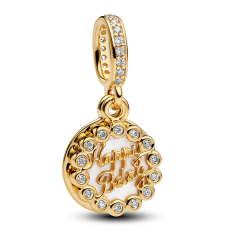 Pandora Happy Birthday Cake Gold-Plated Dangle Charm 1