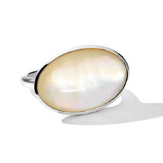 IPPOLITA Polished Rock Candy Sculptured Large Oval Ring in Mother of Pearl - Size 7 1