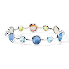 IPPOLITA Lollipop 12-Stone Sterling Silver Bangle Bracelet in Wildflower 1