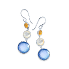 IPPOLITA Lollipop 3-Stone Sterling Silver Drop Earrings in Wildflower 1