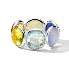 IPPOLITA Lollipop Large All-Stone Sterling Silver Eternity Ring in Wildflower 1