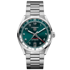 TAG Heuer CARRERA GMT Date Teal Green Dial Stainless Steel Watch 41mm - WDA2114.BA0043 1