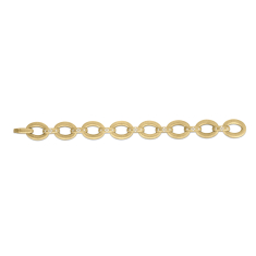 Roberto Coin Duchessa 3/8ctw Diamond 18k Yellow Gold Satin Oval Link Bracelet 1