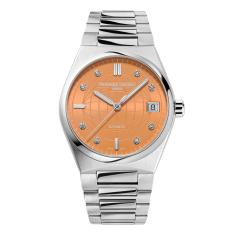 Frederique Constant Highlife Automatic Diamond Accent Orange Dial Stainless Steel Bracelet 34mm - FC-303OD2NH6B 1