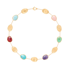 Marco Bicego Lunaria 18k Yellow Gold Necklace with Mixed Gemstones 1