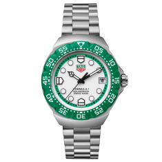 TAG Heuer FORMULA 1 Solargraph White Opaline Dial Stainless Steel Watch 38mm - WBY1113.BA0042 1