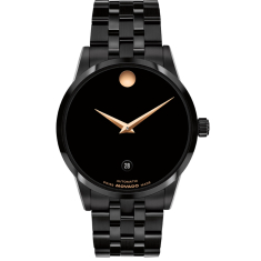 Movado Museum Classic Automatic Black Dial and Black Stainless Steel Bracelet Watch 40mm - 0608034   1
