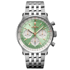 Breitling Navitimer B01 Chronograph Green Dial and Stainless Steel Bracelet Watch 41mm - AB0139211L1A1 1