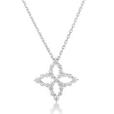 Roberto Coin Princess Diamond 18k White Gold Pendant Necklace 1