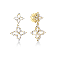 Roberto Coin Princess Diamond 18k Yellow Gold Drop Earrings 1