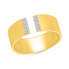 1/10ctw Diamond 10k Yellow Gold Open Ring 1