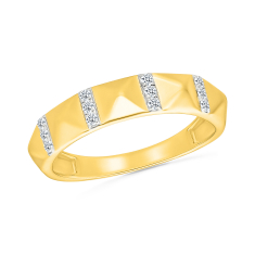 1/10ctw Diamond 10k Yellow Gold Pyramid Ring 1