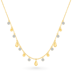 1/4ctw Diamond 10k Yellow Gold Station Necklace 1