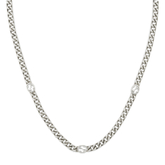 Gucci Interlocking Sterling Silver Necklace 1