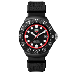 TAG Heuer FORMULA 1 Solargraph Black Opaline Dial Black Rubber Strap Limited Edition Watch 38mm - WBY1114.FT8084 1
