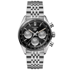 TAG Heuer CARRERA Chronograph Automatic Black Dial Stainless Steel Watch 39mm - CBS2210.BA0048 1
