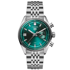 TAG Heuer CARRERA DATO Chronograph Automatic Green Dial Stainless Steel Watch 39mm - CBS2211.BA0048 1