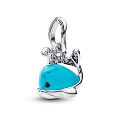 Pandora Turquoise-Colored Whale Dangle Charm 1
