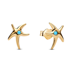 Pandora Starfish Gold-Plated Stud Earrings 1