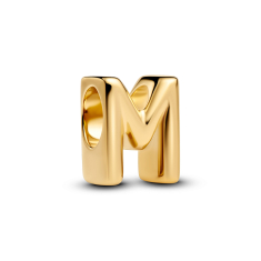 Pandora Letter M Alphabet Gold-Plated Charm 1