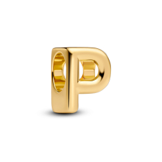 Pandora Letter P Alphabet Gold-Plated Charm 1
