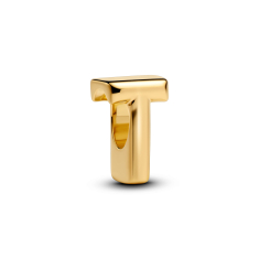 Pandora Letter T Alphabet Gold-Plated Charm 1
