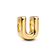 Pandora Letter U Alphabet Gold-Plated Charm 1