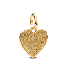 Pandora Engravable Heart Gold-Plated Medallion Charm 1