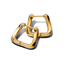 Pandora Essence Twisted Triangle Small Gold-Plated Hoop Earrings 1