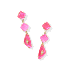 Kendra Scott Bianca Linear Earrings in Pink Mix 1