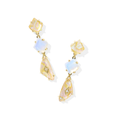 Kendra Scott Bianca Linear Earrings in Iridescent White Mix 1