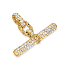 David Yurman DY Madison Toggle Pendant in 18K Yellow Gold with Diamonds, 29mm 1