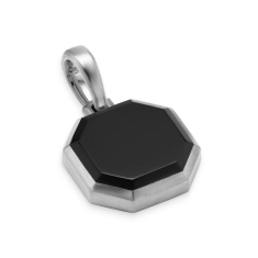 Men's David Yurman Faceted Stone Amulet in Sterling Silver with Black Onyx, 16mm 1