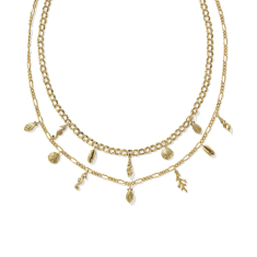 Kendra Scott Alexa Vintage Gold-Tone Multi Strand Necklace 1