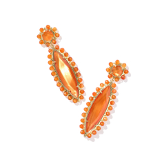 Kendra Scott Genevieve Beaded Statement Earrings in Papaya Mother-of-Pearl 1