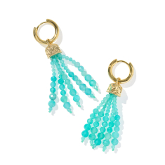 Kendra Scott Sylvia Huggie Earrings in Teal Amazonite 1
