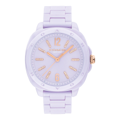 COACH Kitty Crystal Accent Purple Dial Purple Ceramic Strap Watch 38mm - 14504481  1