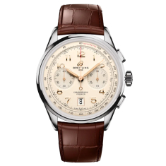 Breitling Premier B01 Chronograph 42 Brown Leather Strap Watch 42mm - AB0145211G1P2 1