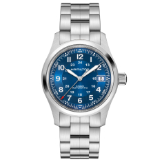 Hamilton Khaki Field Automatic Navy Blue Sunray Dial Stainless Steel Watch 38mm - H70455140 1