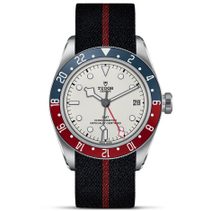 Black Bay GMT Opaline Dial Black and Burgundy Fabric Strap Watch 41mm - M79830RB-0012 1
