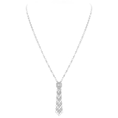 Messika D-Vibes 1 5/8ctw Diamond White Gold Tassel Pendant Necklace 1