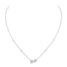 Messika My Twin Toi et Moi 1/3ctw Diamond 18k White Gold Necklace 1