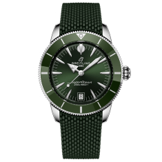 Breitling Superocean Heritage B31 Automatic 40 Green Dial Green Rubber Strap Watch 40mm - AB3110361L1S1 1