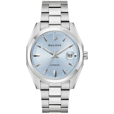 Bulova Surveyor Automatic Light Blue Dial Stainless Steel Bracelet Watch 39mm - 96B469 1