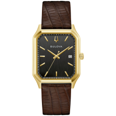 Bulova Tony Bennett “We Are All Here” Black Dial Brown Leather Strap Watch 32mm - 97B235 1