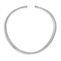 David Yurman Bold Crossover Collar Necklace in Sterling Silver, 10mm 1