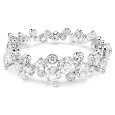 Swarovski Constella Round White Crystal Bracelet, Rhodium-Plated 1