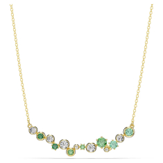 Swarovski Constella Green Zirconia and White Crystal Necklace, Gold-Tone Plated 1