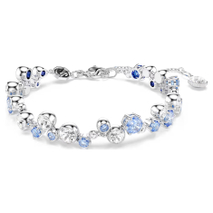 Swarovski Constella Blue Zirconia and White Crystal Bracelet, Rhodium-Plated 1