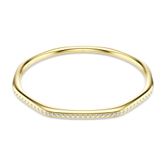 Swarovski Dextera Octagon White Crystal Bangle Bracelet, Gold-Tone Plated 1